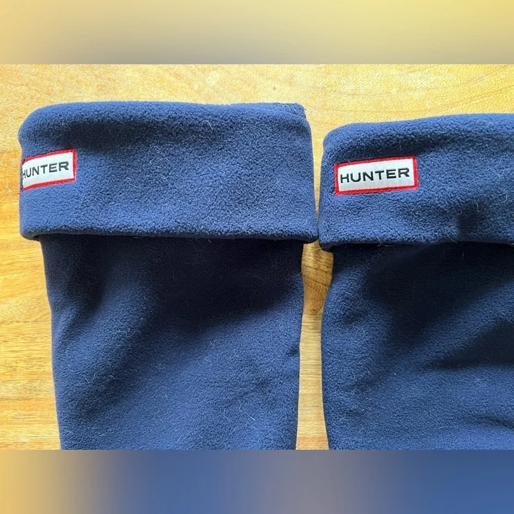 Hunter Navy Blue Fleece Socks For Rubber Boots - Size 6/7